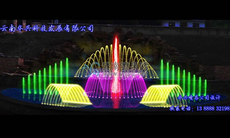 程控噴泉設計-富源老廠礦業(yè)假山瀑布